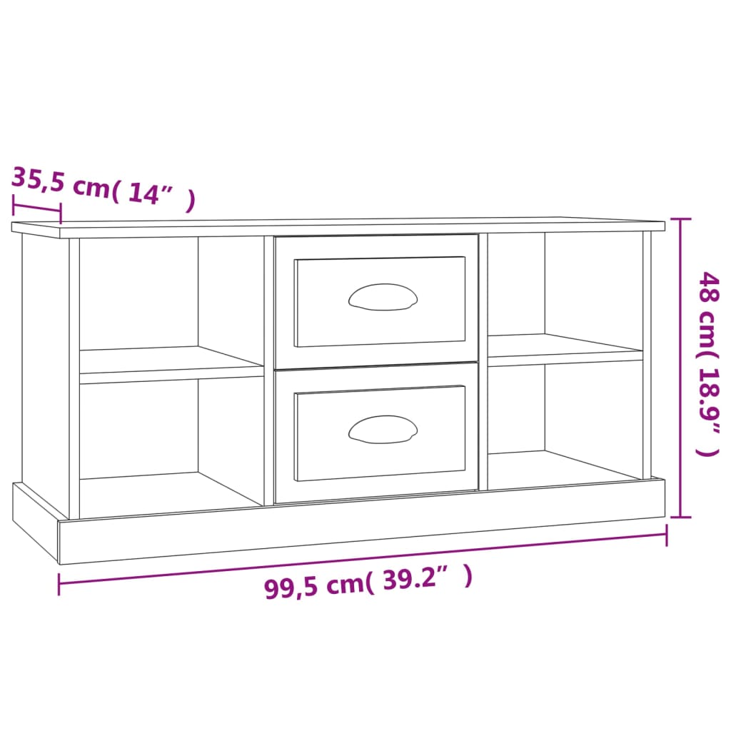 TV-Møbel Røkt EikTV-benk 99,5x35,5x48 cm