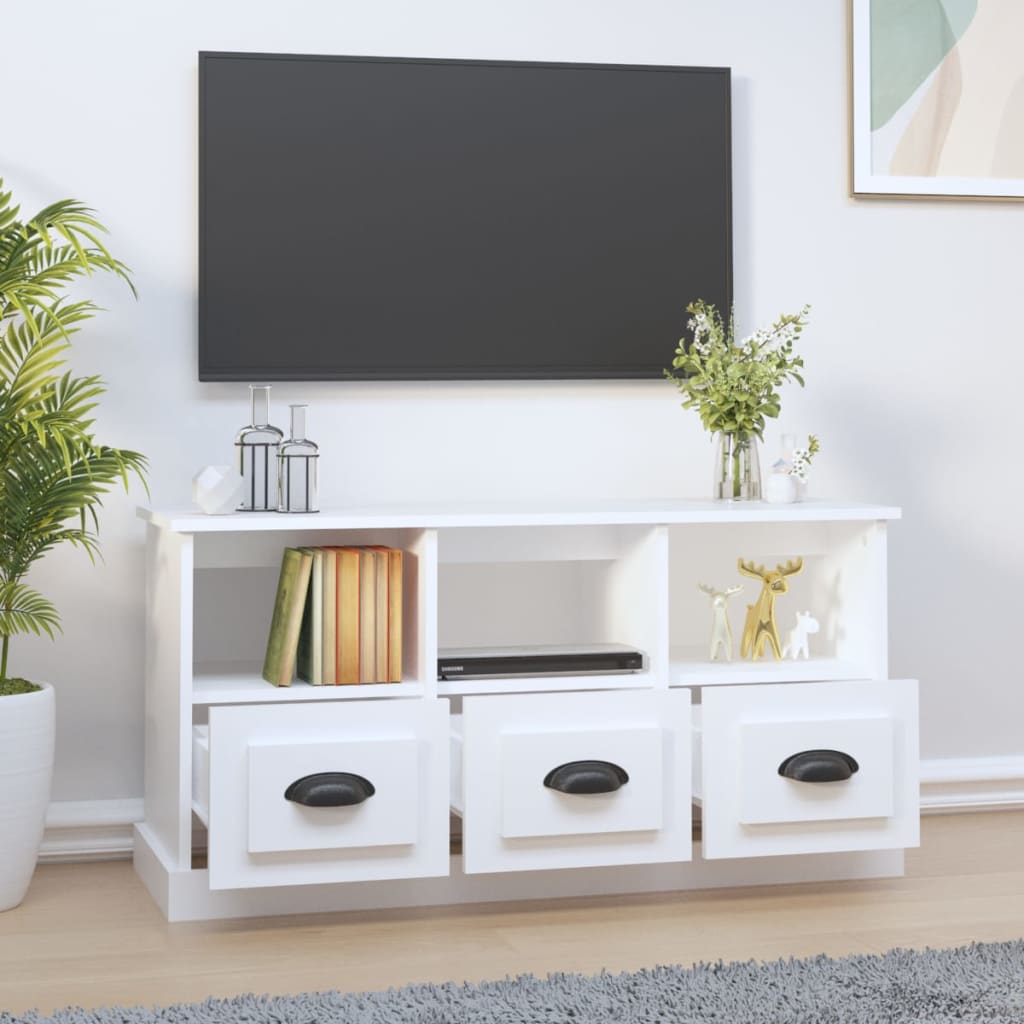 TV-Møbel Hvit TV-benk 100x35x50 cm