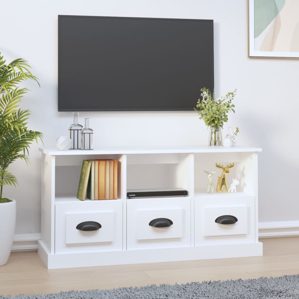 TV-Møbel Hvit TV-benk 100x35x50 cm