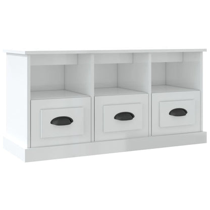 TV-Møbel Høyglans Hvit TV-benk 100x35x50 cm