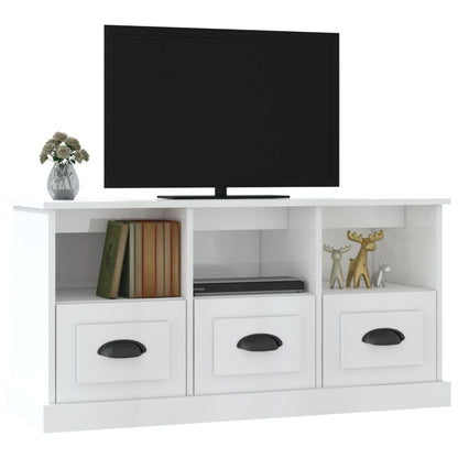 TV-Møbel Høyglans Hvit TV-benk 100x35x50 cm