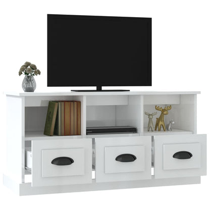 TV-Møbel Høyglans Hvit TV-benk 100x35x50 cm