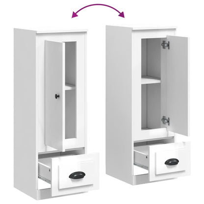 Skap Høyglans Hvit 36x35,5x103,5 cm