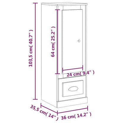 Skap Brun Eik 36x35,5x103,5 cm
