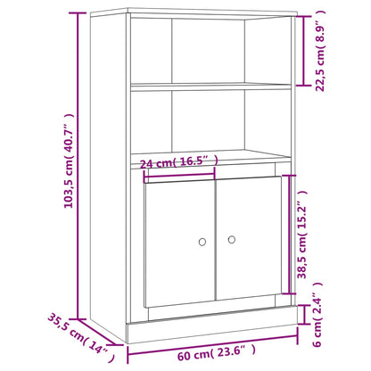 Skap Sonoma Grå 60x35,5x103,5 cm