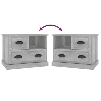 Nattbord Sengbord Betonggrå 60x39x45 cm