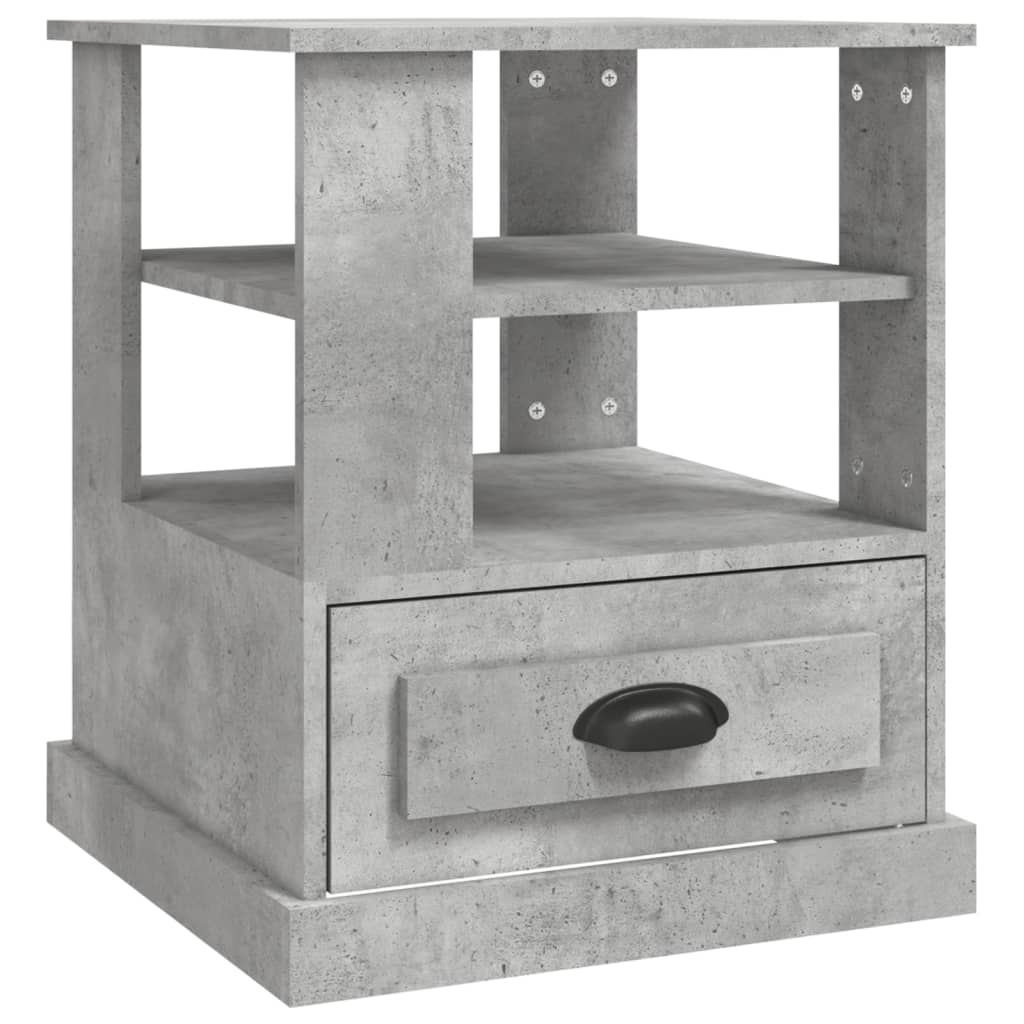 Sidebord betonggrå 50x50x60 cm konstruert tre