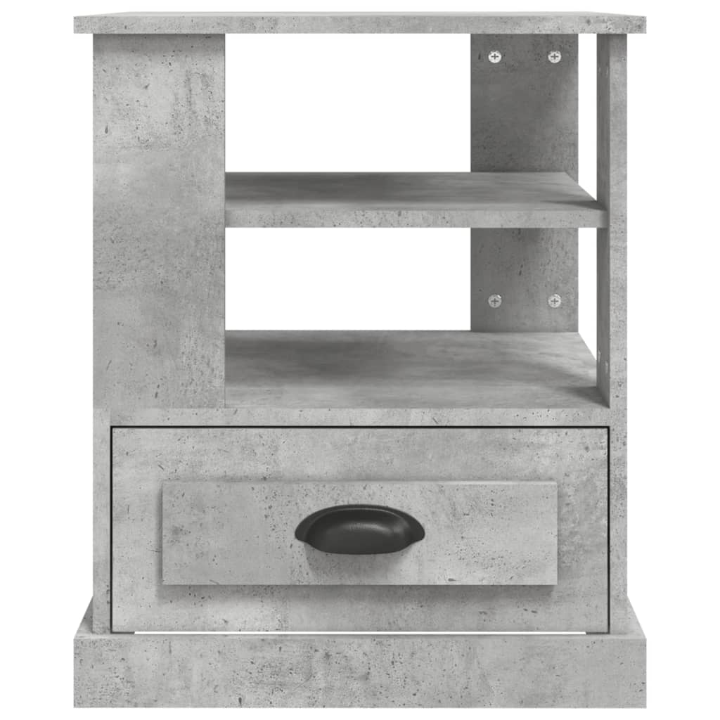 Sidebord betonggrå 50x50x60 cm konstruert tre