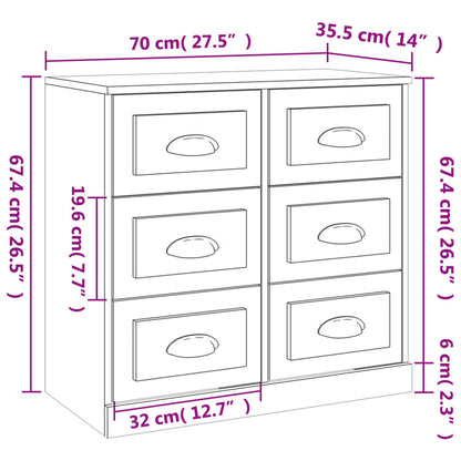 Skap Hvit 70x35,5x67,5 cm