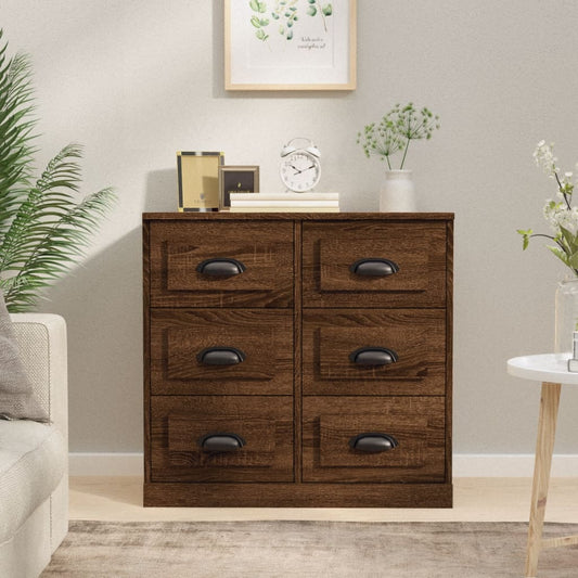 Skjenk brun eik 70x35,5x67,5 cm konstruert tre