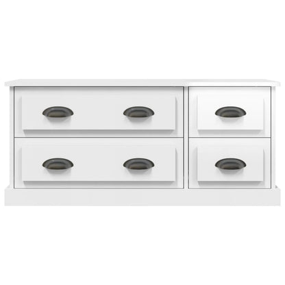 TV-Møbel Høyglans Hvit TV-benk 100x35,5x45 cm