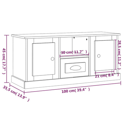 TV-Møbel Betonggrå TV-benk 100x35,5x45 cm