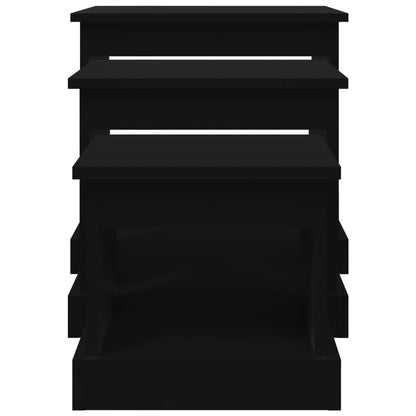 Salongbord Sofabord Svart 3 stk