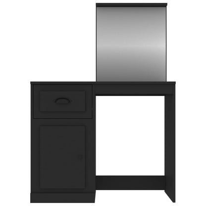 Sminkebord Svart speil 90x50x132,5 cm