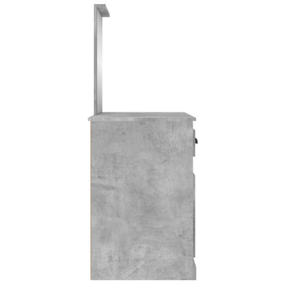 Sminkebord Betonggrå speil 90x50x132,5 cm