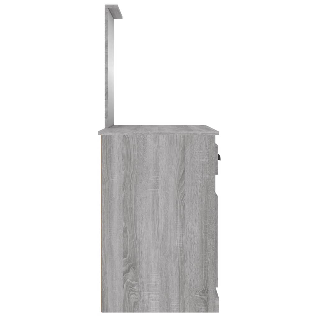 Sminkebord Sonoma Grå speil 90x50x132,5 cm