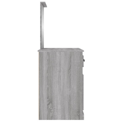 Sminkebord Sonoma Grå speil 90x50x132,5 cm