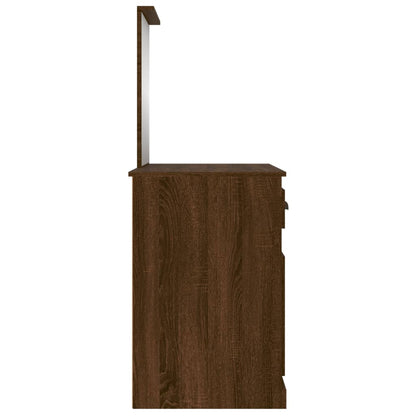 Sminkebord Brun Eik speil 90x50x132,5 cm