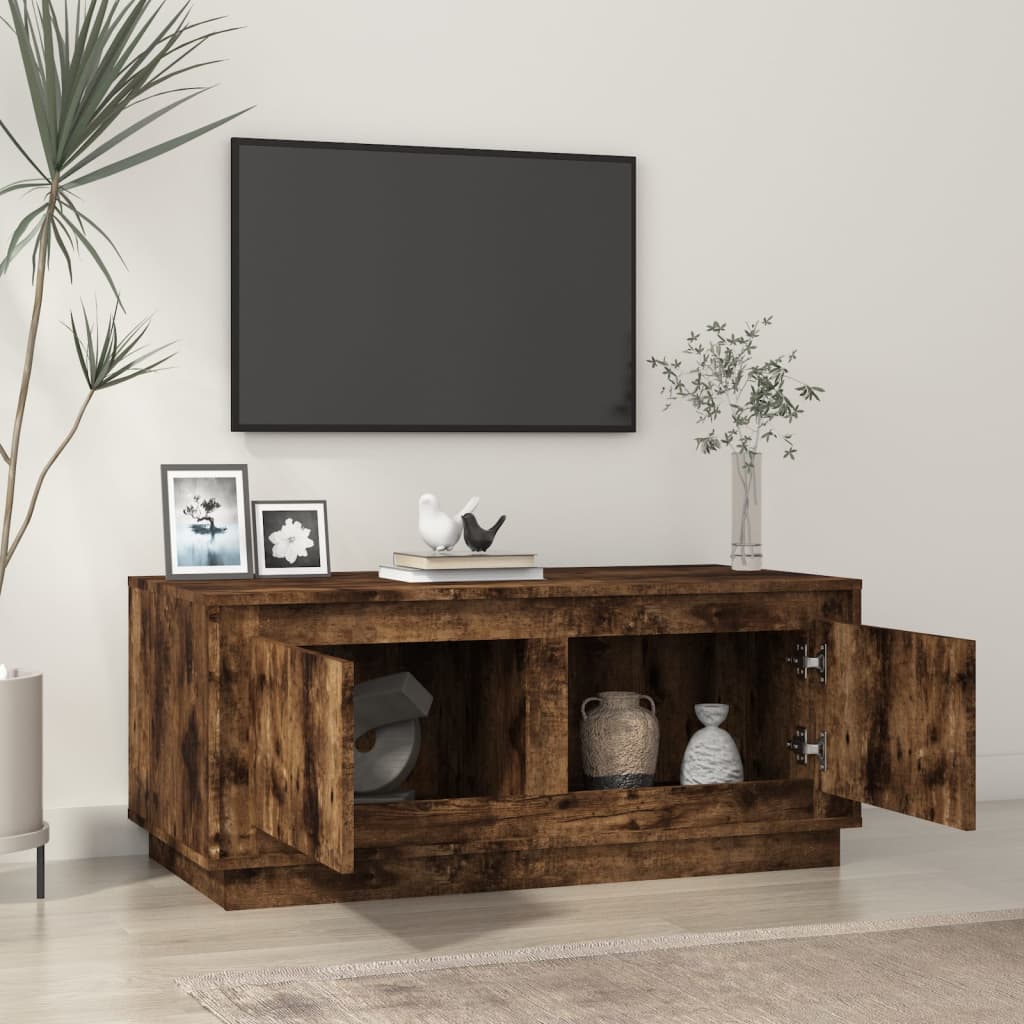 Salongbord Sofabord Røkt Eik 102x50x44 cm