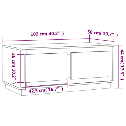 TV-Møbel Sonoma Grå Salongbord Sofabord 102x50x44 cm