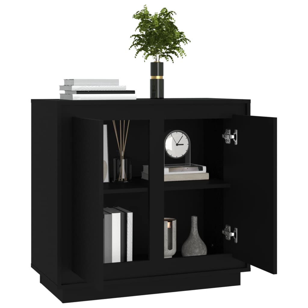 Skjenk Svart 80x34x75 cm