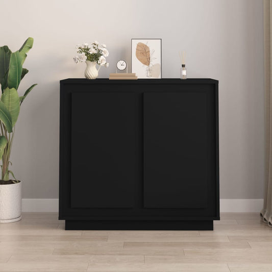 Skjenk Svart 80x34x75 cm
