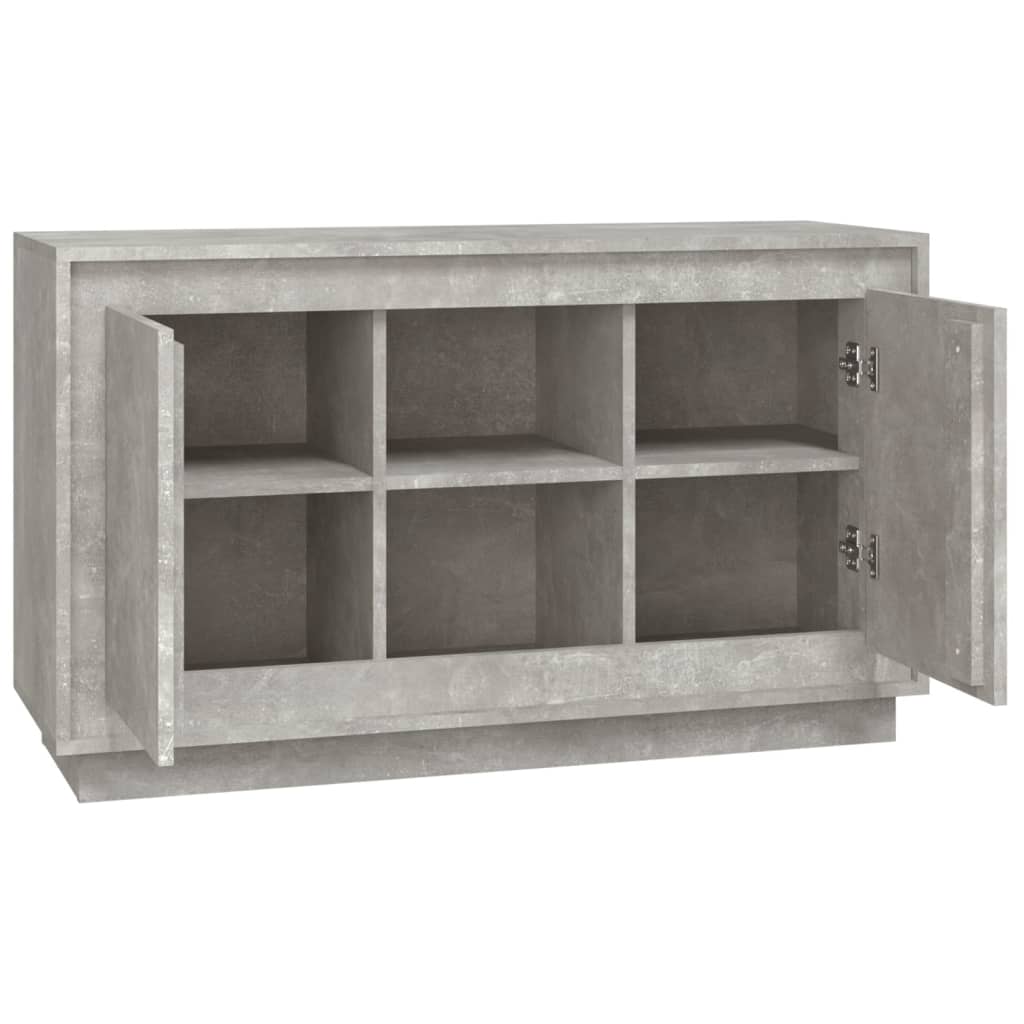 Kommode Betonggrå 102x35x60 cm