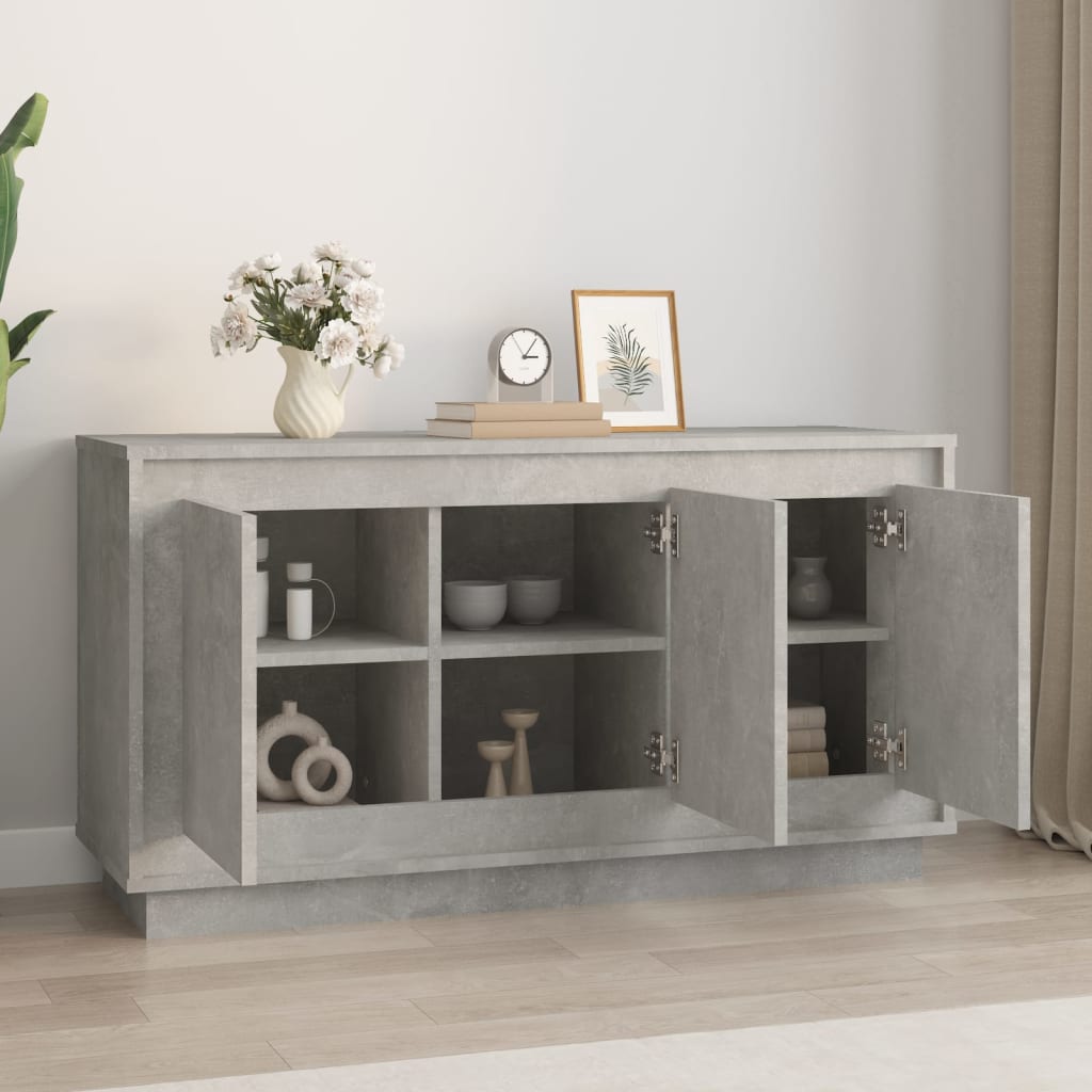 Kommode Betonggrå 102x35x55 cm