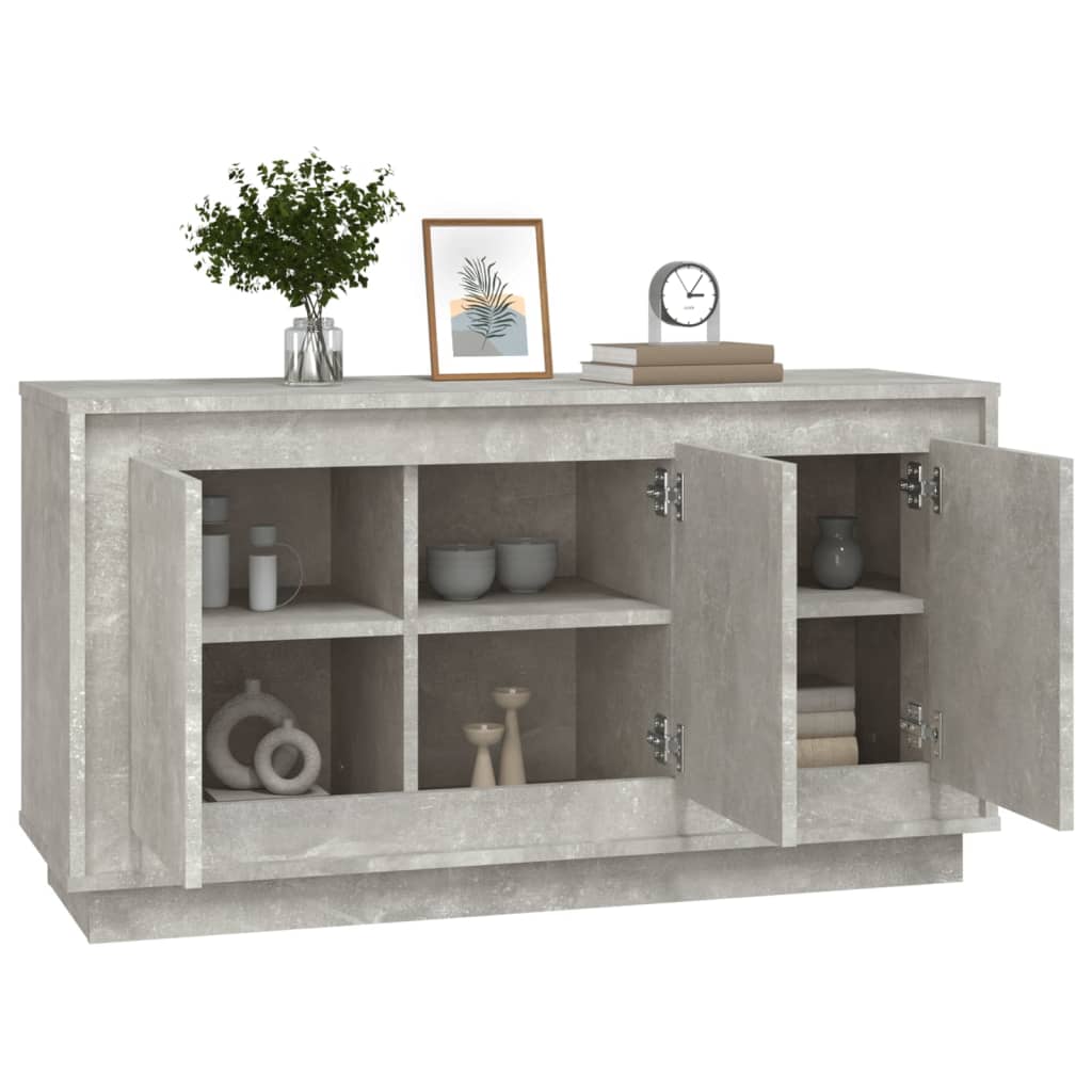 Kommode Betonggrå 102x35x55 cm