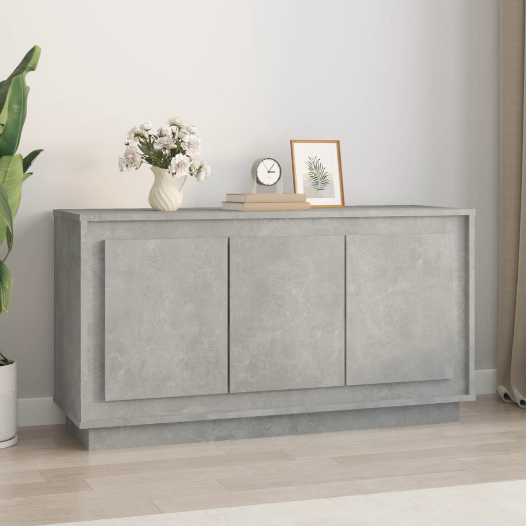 Kommode Betonggrå 102x35x55 cm