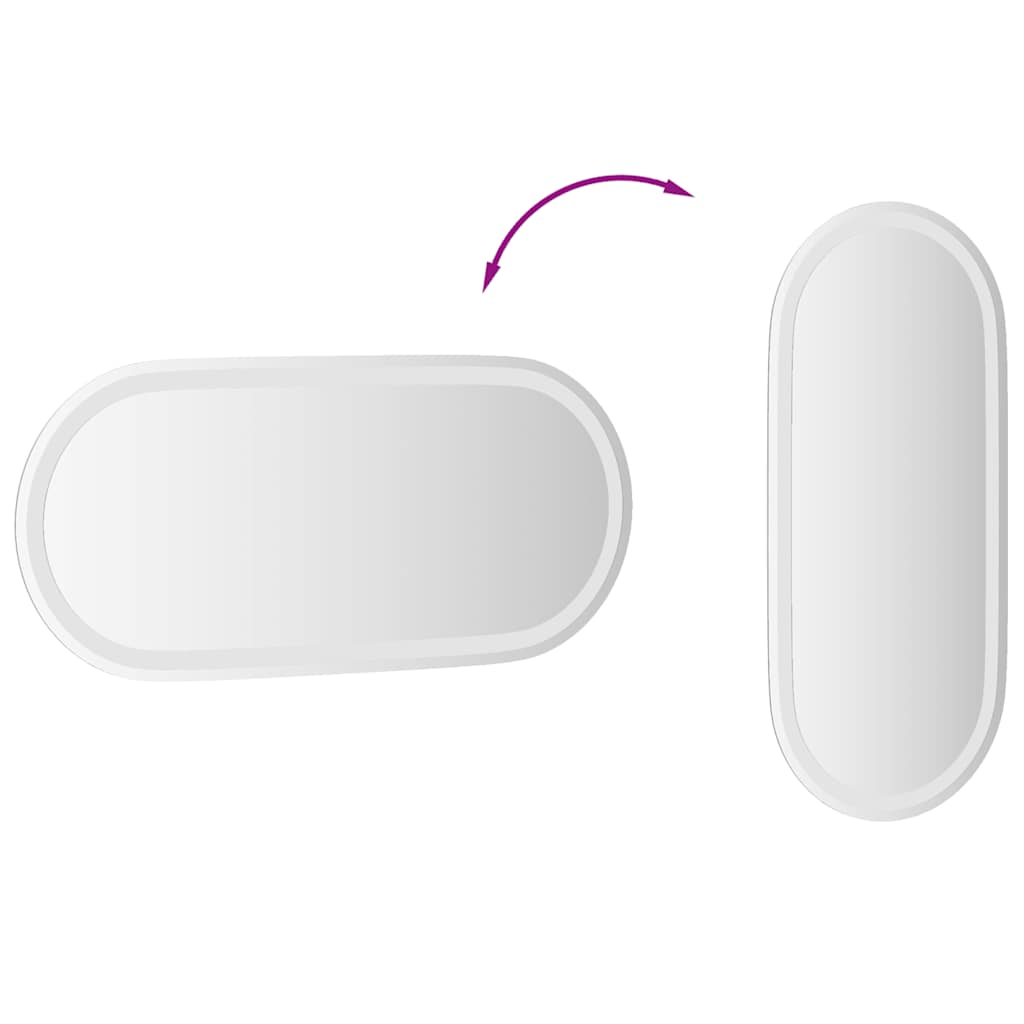 Baderomsspeil LED 80x35 cm oval