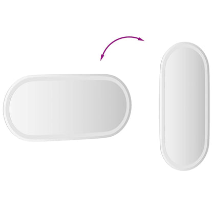 Baderomsspeil LED 80x35 cm oval