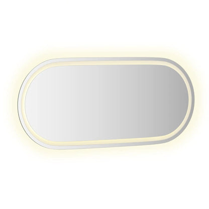 Baderomsspeil LED 100x45 cm oval