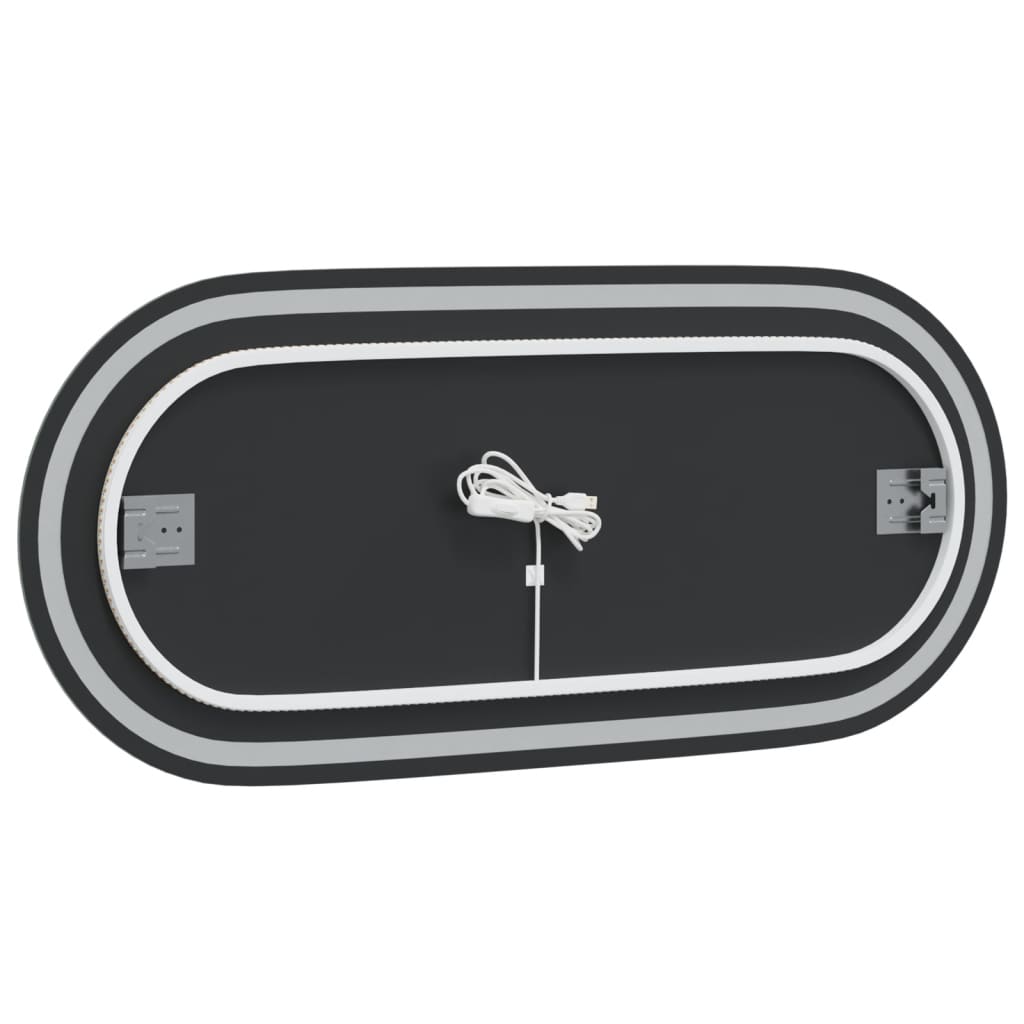 Baderomsspeil LED 100x45 cm oval