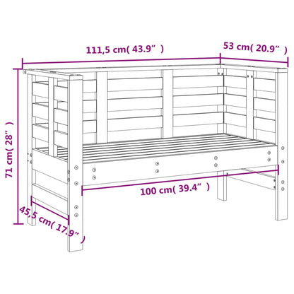Hagebenk Tre 111,5x53x71 cm heltre furu