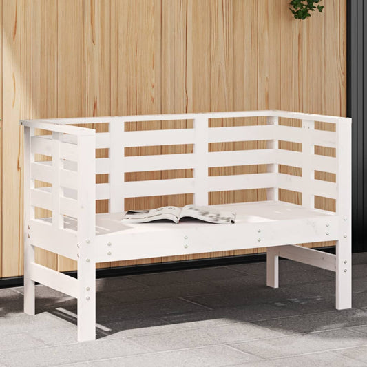 Hagebenk Tre hvit 111,5x53x71 cm heltre furu