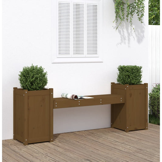 Hagebenk Tre Plantebenk honningbrun 180x36x63 cm heltre furu
