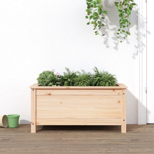 Utendørs Blomsterkasse Plantekasse Tre 82,5x40x39 cm heltre furu