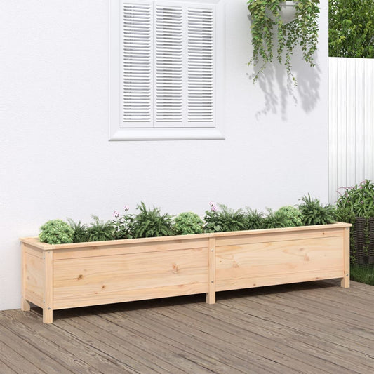 Utendørs Blomsterkasse Plantekasse Tre for hage 199,5x40x39 cm heltre furu