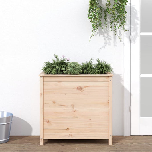 Utendørs Blomsterkasse Plantekasse Tre 82,5x40x78 cm heltre furu