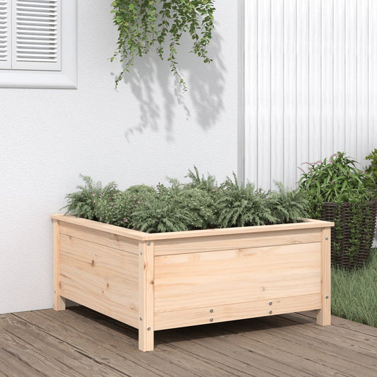 Utendørs Blomsterkasse Plantekasse Tre 82,5x82,5x39 cm heltre furu