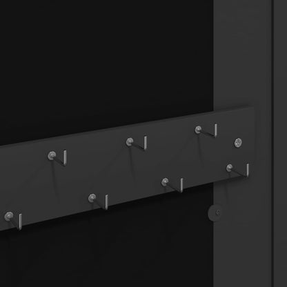 Smykkeskap med speil Svart 30x8,5x67 cm