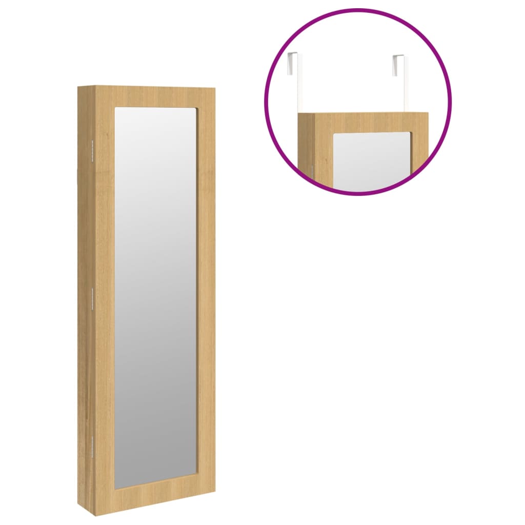 Smykkeskap Tre Vegghengt speil 30x8,5x90 cm