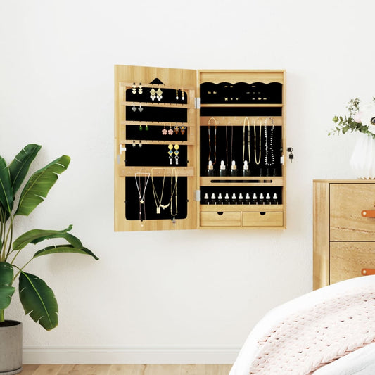 Smykkeskap med speil 37,5x10x67 cm