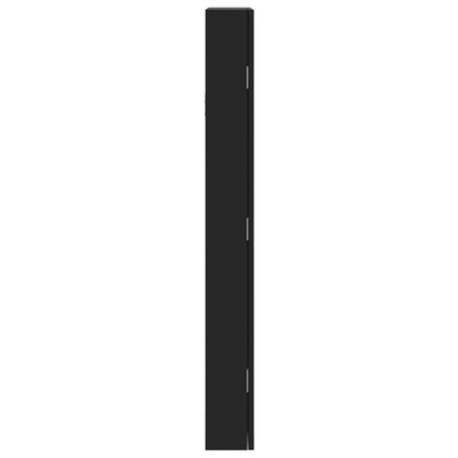 Smykkeskap Svart Vegghengt speil 37,5x10x90 cm