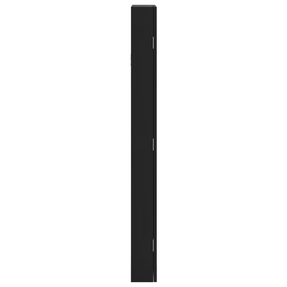 Smykkeskap Svart Vegghengt speil 37,5x10x106 cm