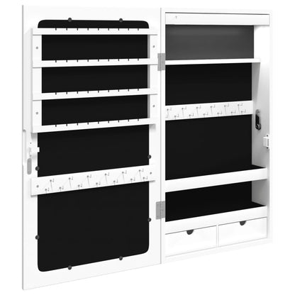 Smykkeskap Hvit Speilskap LED veggmontert
