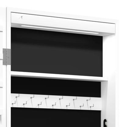 Smykkeskap Hvit Speilskap LED veggmontert