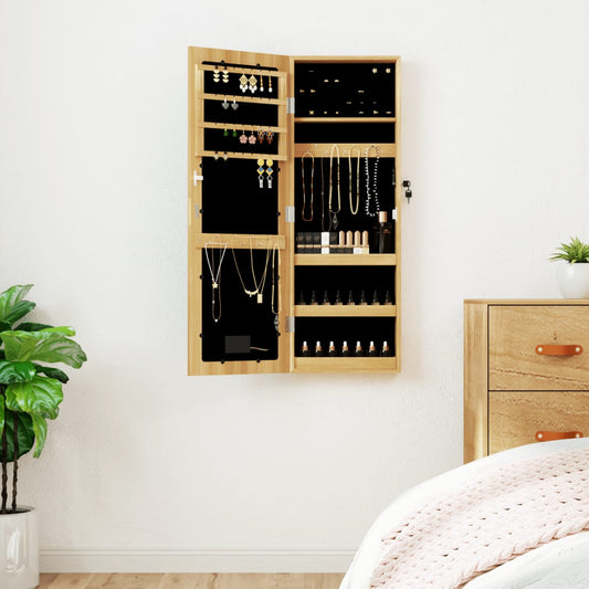 Smykkeskap Speilskap med LED-lys veggmontert