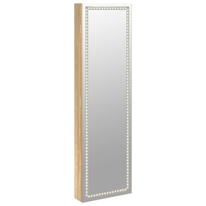 Smykkeskap Tre Speilskap LED veggmontert